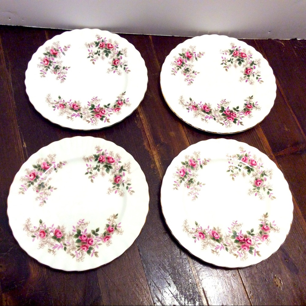 Vintage Royal Albert Lavender Rose small plates x 4